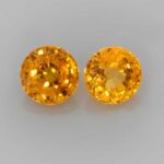 Round Orange Sapphire, view 1