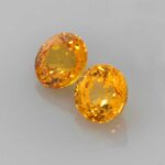 Round Orange Sapphire, view 3