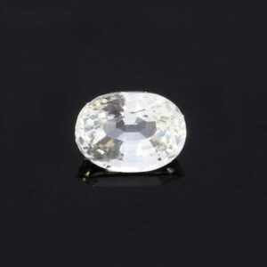 3.74ct Oval White Sapphire