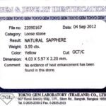0.59ct Yellow Sapphire, view 3