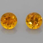 Round Orange Sapphire, view 1