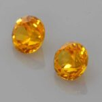 Round Orange Sapphire, view 2