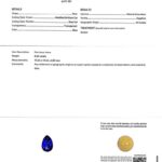8.65ct Pear Blue Sapphire, view 3