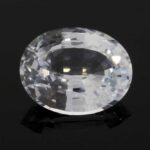 Oval White Sapphire, view 1