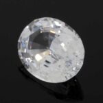 Oval White Sapphire, view 2