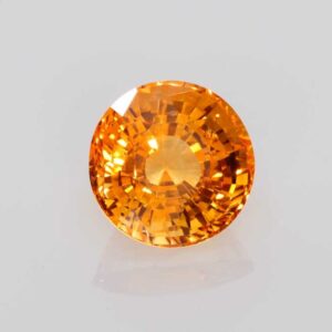 4.02ct Round Orange Sapphire