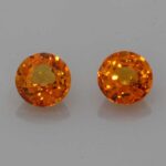 Round Orange Sapphire, view 1