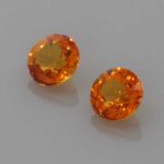 Round Orange Sapphire, view 2