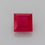 0.67ct Square Ruby, view 1