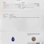 3.53ct Pear Blue Sapphire, view 4