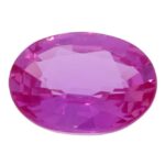 Oval Pink Sapphire, view 2