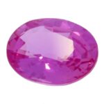 Oval Pink Sapphire, view 3