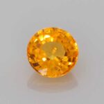Round Orange Sapphire, view 1