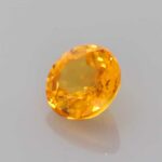 Round Orange Sapphire, view 2