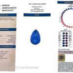 1.89ct Pear Blue Sapphire, view 3