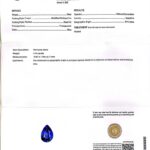 4.14ct Pear Blue Sapphire, view 3