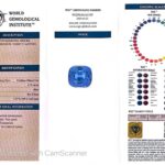 1.73ct Cushion Blue Sapphire, view 3