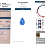 1.58ct Pear Blue Sapphire, view 3