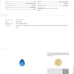 3.06ct Pear Blue Sapphire, view 3