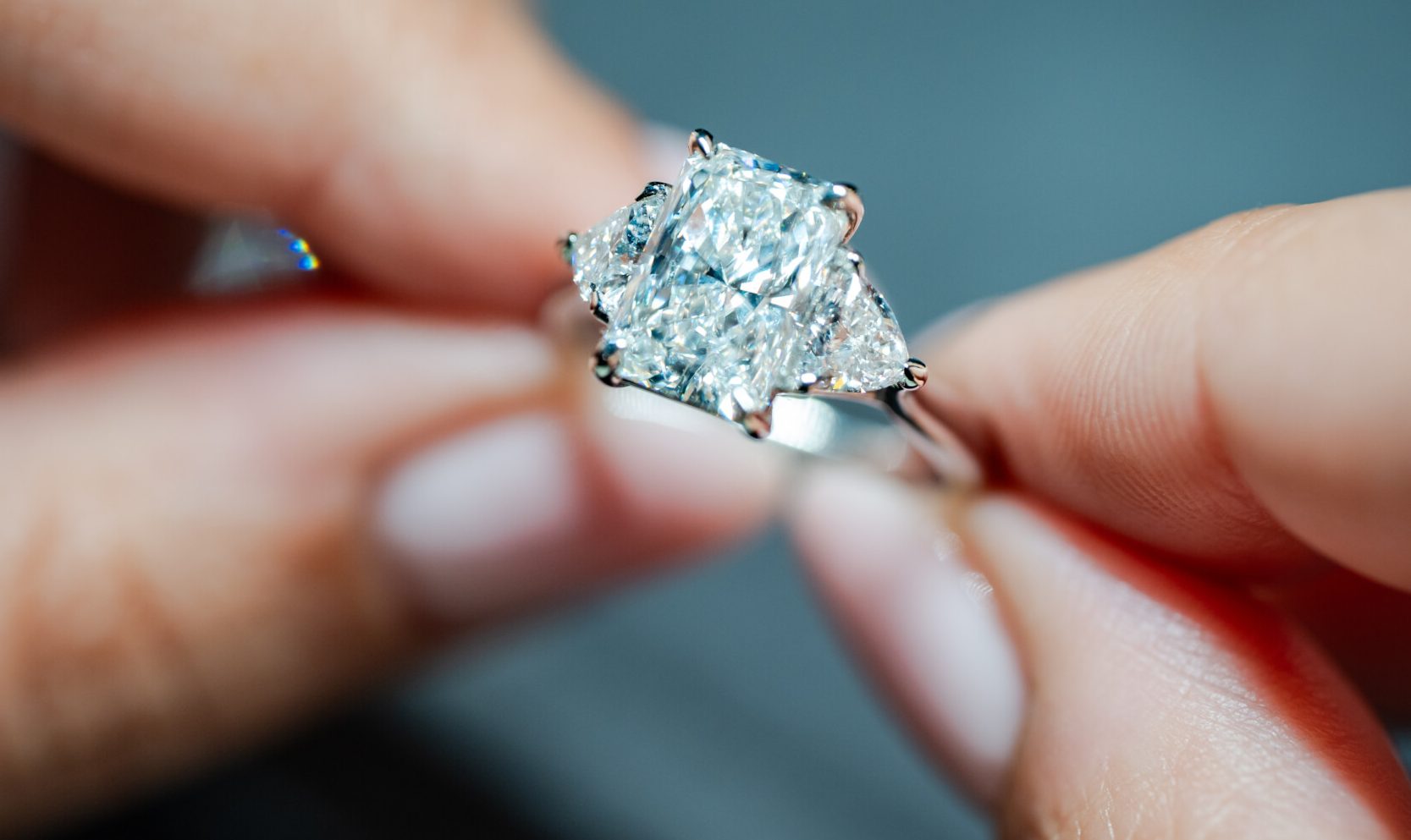 A bespoke diamond ring created by Kinzy London