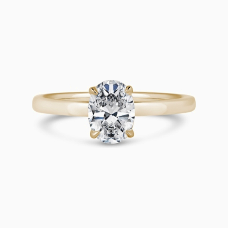 Oval Hidden Halo Solitaire