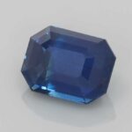 3.51ct Emerald Cut Blue Sapphire, view 2
