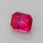 0.63ct Emerald Cut Ruby, view 2