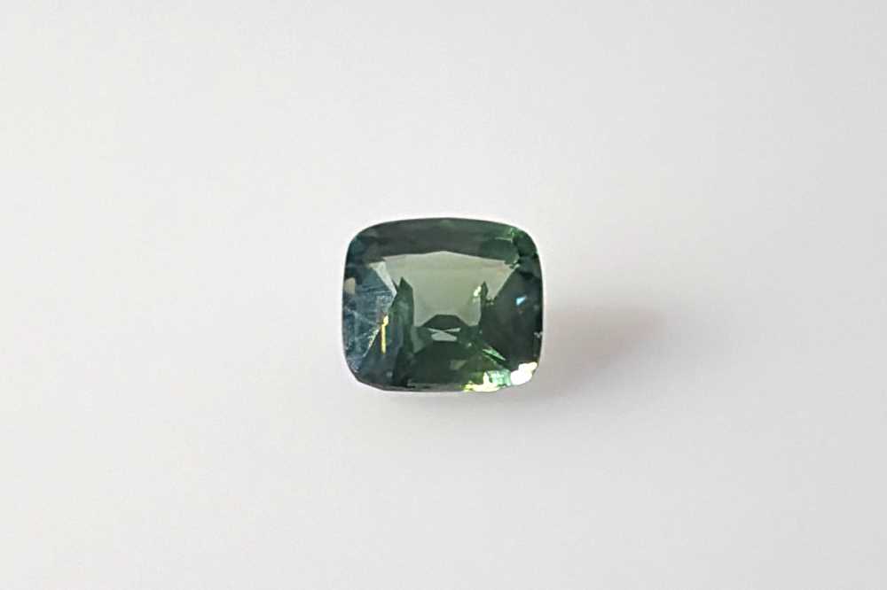 1.07ct Square (Antique) Cushion Teal Sapphire