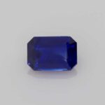 0.7ct Emerald Cut Blue Sapphire, view 1