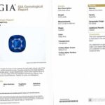 3.29ct Square (Antique) Cushion Blue Sapphire, view 3