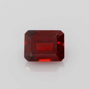 3.098ct Emerald Cut Red Garnet