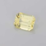 7.98ct Emerald Cut Yellow Sapphire, view 2