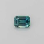 0.9ct Emerald Cut Teal Sapphire, view 1