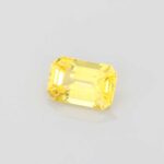 1.11ct Emerald Cut Yellow Sapphire, view 2