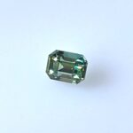 1.54ct Emerald Cut Teal Sapphire, view 2