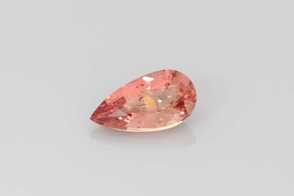 1.01ct Pear Shape Padparadscha Sapphire
