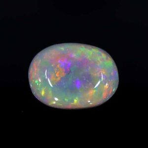 0.65ct Cabochon Oval Black Opal