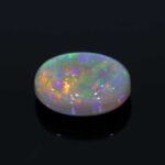 0.65ct Cabochon Oval Black Opal, view 2