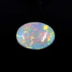 0.58ct Cabochon Oval Black Opal, view 1