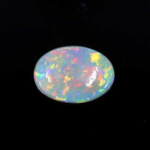 0.58ct Cabochon Oval Black Opal