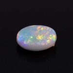 0.58ct Cabochon Oval Black Opal, view 2