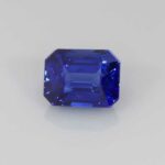 1.11ct Emerald Cut Blue Sapphire, view 1