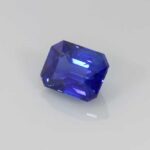 1.11ct Emerald Cut Blue Sapphire, view 2