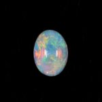 0.504ct Cabochon Oval White Opal, view 3