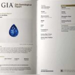 2ct Pear Shape Blue Sapphire, view 3