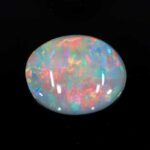 1.57ct Cabochon Oval Black Opal, view 1