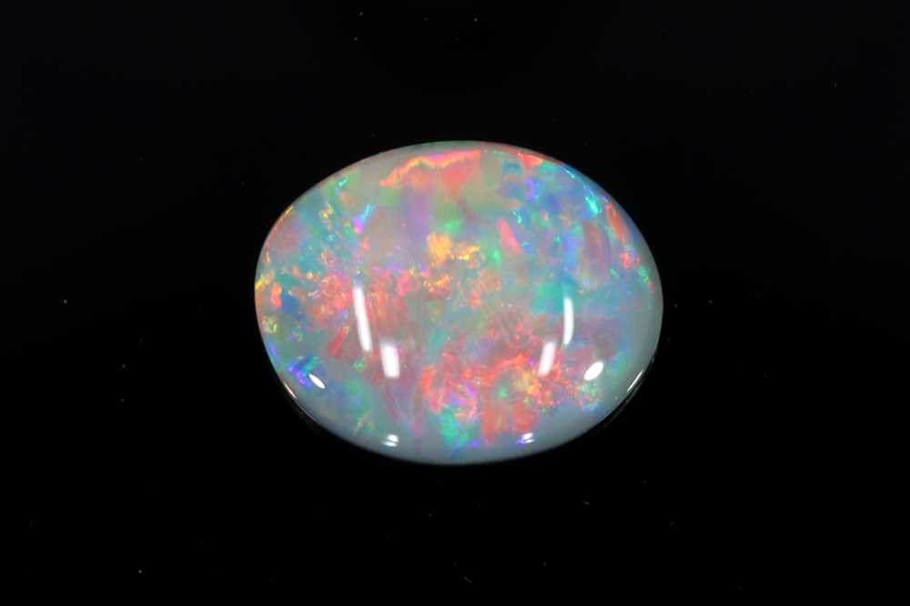 1.57ct Cabochon Oval Black Opal