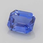 5.42ct Emerald Cut Blue Sapphire, view 2