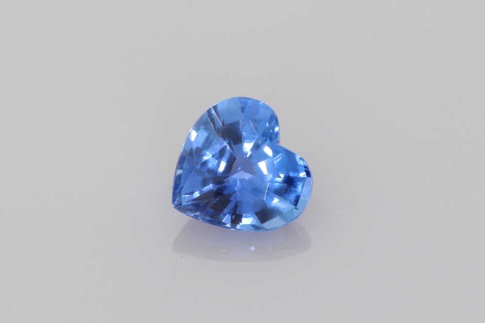 0.73ct Heart Blue Sapphire