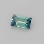 1.05ct Baguette Teal Sapphire, view 2